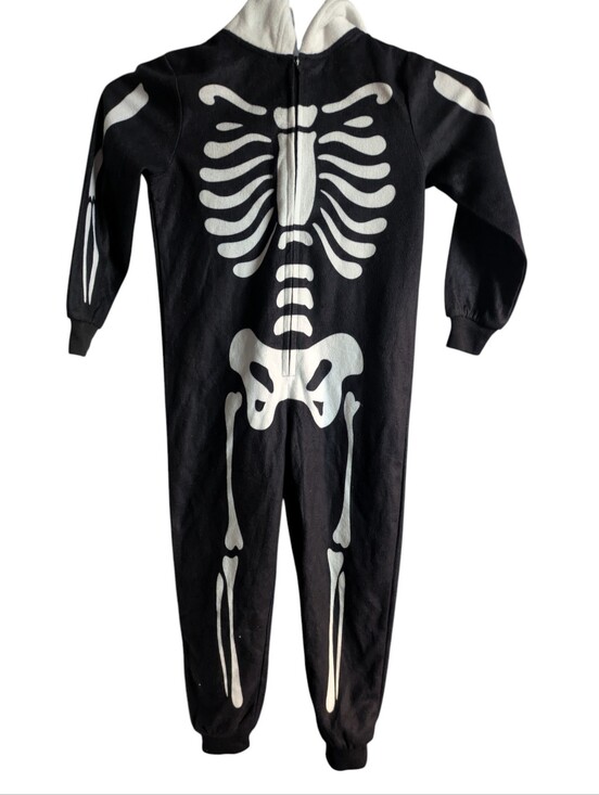 Tag Other - Kids Black Skeleton One-Piece Costume with Hood